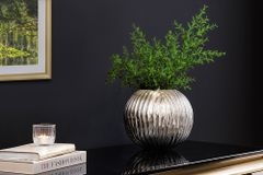 Handgefertigte Deko-Vase ELEGANCE 25cm silber Hammerschlag Design