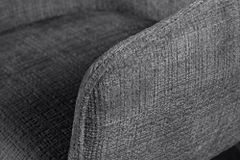 Drehbarer Stuhl ASGARD grau Chenille Cremona mit Taschenfederkern und Armlehne