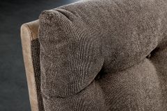 Moderne Sitzbank BIG GEORGE 160cm taupe Flachgewebe Taschenfederkern schwarz