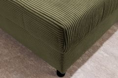 Moderne XXL Wohnlandschaft KENT 305cm grün Cord Bigsofa inkl. Hocker Federkern