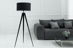 Elegante Stehlampe TRIPOD 145cm schwarz Retro Stehleuchte