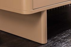 Design Highboard SAVOY 130cm grau beige greige Travertin Keramik Stauraum 3D-Front