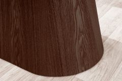 Design Esstisch UNIQUE 200cm weiß Walnuss Keramik Marmor Säulenfuß