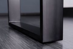 Massivholz Esstisch IRON CRAFT 180cm braun schwarz Sheesham stone finish Industrial