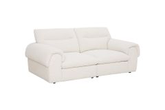 3-Sitzer Sofa SIXTH SENSE 210cm beige Bouclé-Strickstoff mit Nosagfederung und Daunenfedern