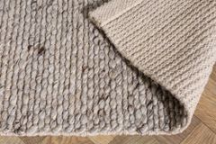 Design Teppich WOOL 240x160cm silbergrau aus Wolle