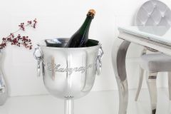 Eleganter Sektkühler CHAMPAGNE 75cm silber poliert Flaschenkühler