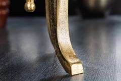 Barock Beistelltisch SAVOY 55cm gold Metall Dreibein rund Vintage