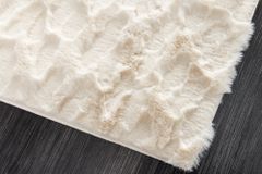 3D Hochflor Teppich DUNE 230x160cm beige Hoch-Tief-Effekt