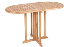 Massiver Balkontisch EMPIRE TEAK 120cm natur Teakholz klappbar Gartentisch Outdoor