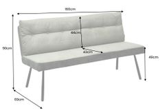 Gepolsterte Sitzbank BIG GEORGE 160cm grün Samt Strukturstoff Taschenfederkern schwarz