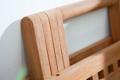 Wetterfester Beistelltisch EMPIRE TEAK 50cm Massivholz klappbar
