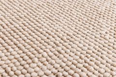 Design Teppich WOOL 150cm beige rund Wolle Handarbeit