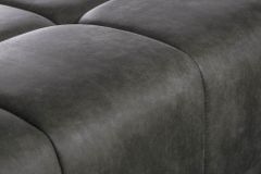 Extravaganter Hocker ELEGANCIA 110cm grau mit Ziersteppung