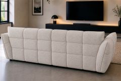 XXL Sofa CLOUD 260cm beige Bouclé Tweed Soft Bigsofa Federkern inkl. Kissen