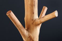Design Stehlampe TREE NATURE 180cm Massivholz Leinenschirm handmade