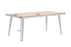 Massiver Couchtisch ORGANIC LIVING 110cm natur Akazienholz mit Baumkante