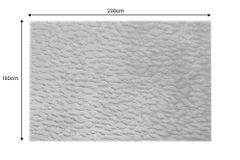 3D Hochflor Teppich DUNE 230x160cm anthrazit Hoch-Tief-Effekt