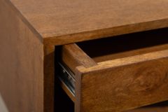Hängender Nachttisch PURE 50cm braun Mangoholz honey finish Wandregal Schublade