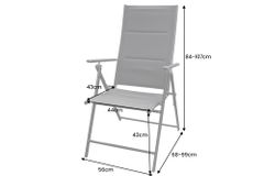 Outdoor Gartenstuhl COMFORT LINE anthrazit zusammenklappbar wetterfest Hochlehner