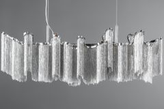 Extravagante Hängeleuchte ROYAL 120cm silber Hängelampe