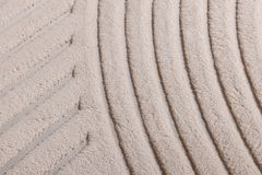 Runder 3D strukturierter Kurzflor Teppich ART DECO 80cm beige creme Hoch-Tief-Effekt