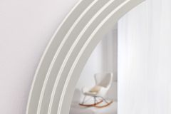 Design Wandspiegel WAVE 160cm weiß Rundbogen Spiegel