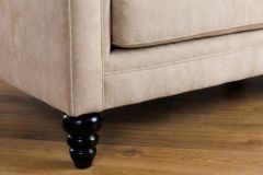 Schlafsofa MAISON BELLE AFFAIRE 220cm champagner beige Vogue Seiden Samtstoff 3-Sitzer