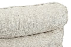 Drehbarer Sessel CLOUD champagner beige Chenille schwarz Metall