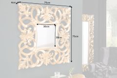 Eleganter Wandspiegel VENICE 75x75cm gold antik Barockstil