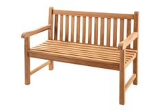 Outdoor Gartenbank EMPIRE TEAK 120cm natur Massivholz
