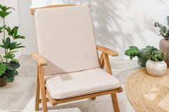 Outdoor Sitzkissen COMFORT LINE 50x100cm beige für Niedriglehner-Stuhl Polsterauflage