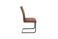 Industrial Freischwinger Stuhl APARTMENT antik braun mit Metallgestell
