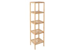 Design Regal LAGOON SPA 145cm Bambusholz vier Fächer Badregal