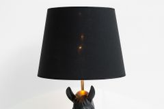 Extravagante Stehlampe BLACK BEAUTY 130cm Pferdefigur schwarz