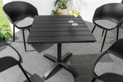 Moderner Bistrotisch DESIGNO 70cm anthrazit Aluminium wetterfest Outdoor Gartentisch