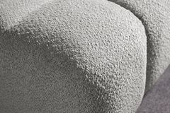 Moderner Hocker CLOUD 100cm grau Bouclé Federkern Fußhocker Sitzhocker