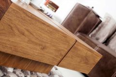 Massiver Couchtisch BOLT 70cm braun Mangoholz honey finish handmade
