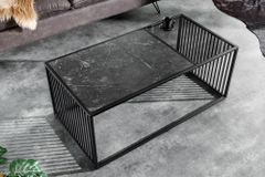 Design Couchtisch ARCHITECTURE 100cm graphit Rauchglas Metall