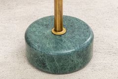 Runder Beistelltisch TRAYFUL 60cm messing antik Eisen grün Marmorfuß handmade
