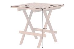 Wetterfester Beistelltisch EMPIRE TEAK 50cm Massivholz klappbar
