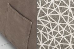 Modernes Ecksofa NORWAY 250cm taupe Microfaser Schlafsofa mit Bettkasten Federkern