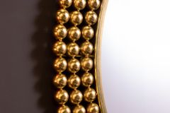 Runder Wandspiegel PEARLS 75cm gold Metall