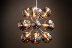 Extravagante Hängeleuchte GALAXY 72cm silber Hängelampe Modern Design