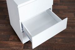 Moderner Rollcontainer BIG DEAL 45cm weiß Hochglanz 3 Schubladen