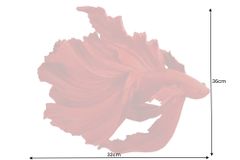 Design Deko Figur Kampffisch CROWNTAIL 35cm rot Betta Fisch Skulptur