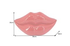 Extravagante Deko-Vase LIP 40cm rot handmade Hochglanz