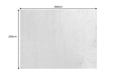 3D Hochflor Teppich LUNA 300x230cm hellgrau Hoch-Tief-Effekt Indoor-Teppich
