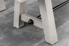 Industrial Sitzbank FINCA 200cm grau Pinie recyceltes Massivholz Eisen