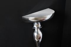 Barocke Wandkonsole SCALA 80cm silber Aluminium Wandregal